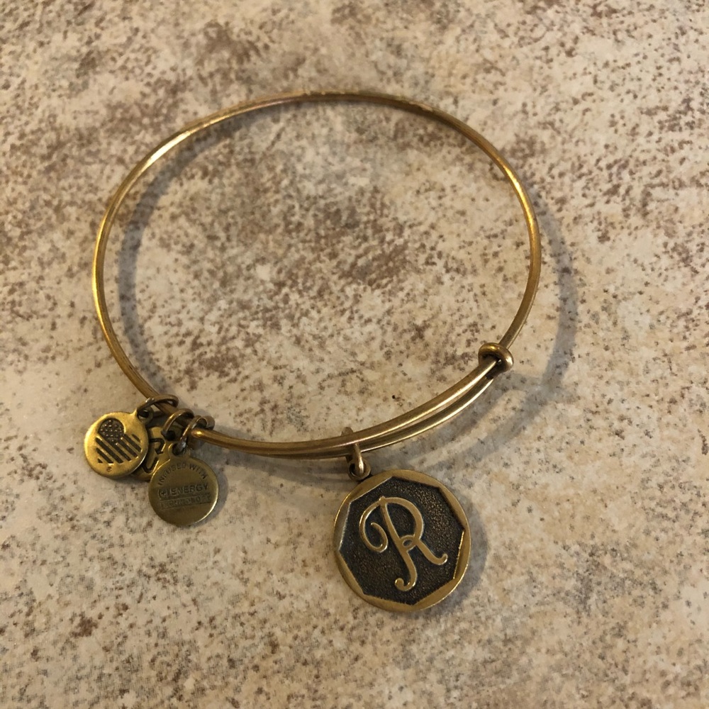 R Initial Alex and Ani Bangle